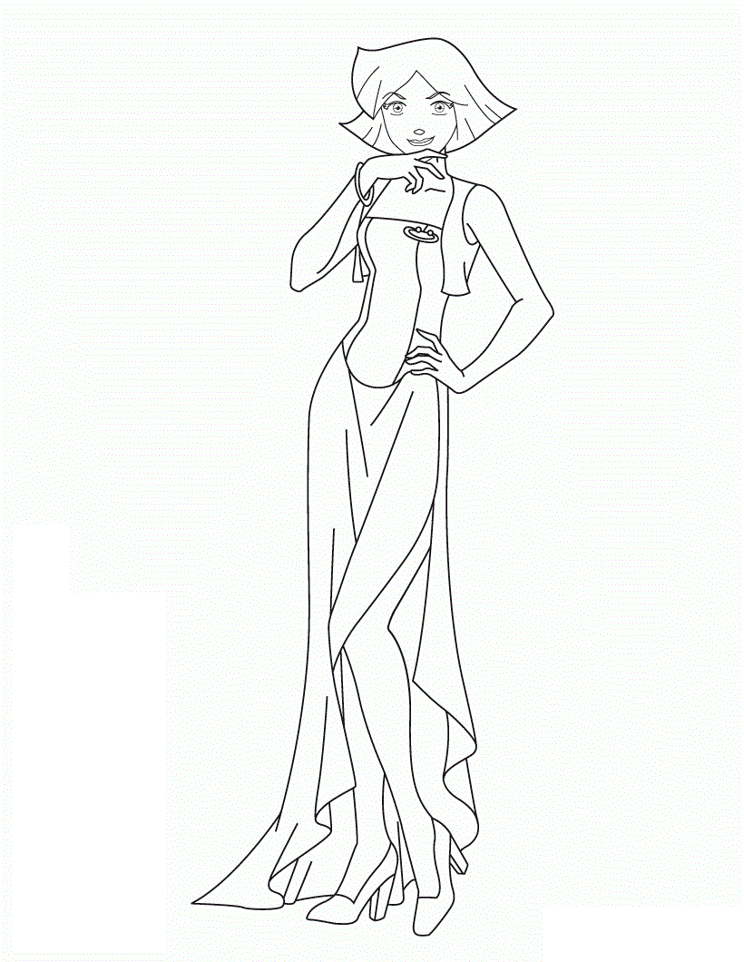 Kolorowanka Clover w długiej sukni